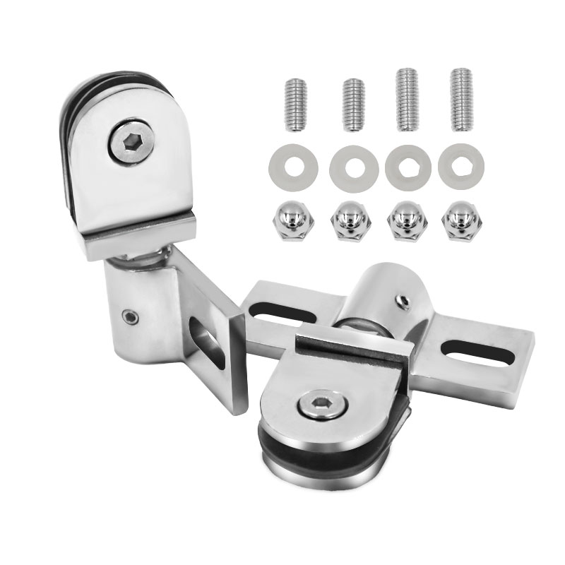Glass Door Hinge - 浴室ガラスドアクリップ/クランプ/ヒンジ、回転ドアシャフト、亜鉛合金とステンレス鋼、錆びない、シャワーアクセサリー