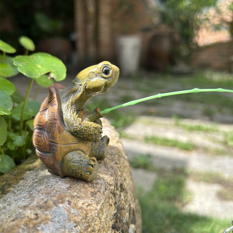 Water Dish Reptile - 亀釣り水槽水族館装飾クリエイティブ中国風ロックガーデンウォーターディスペンサー魚池中庭景観装飾
