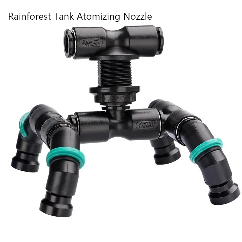 Misting Nozzle Reptile - ミニ調整可能な爬虫類用フォガーノズル、テラリウムミスト冷却スプリンクラー、熱帯雨林タンク用