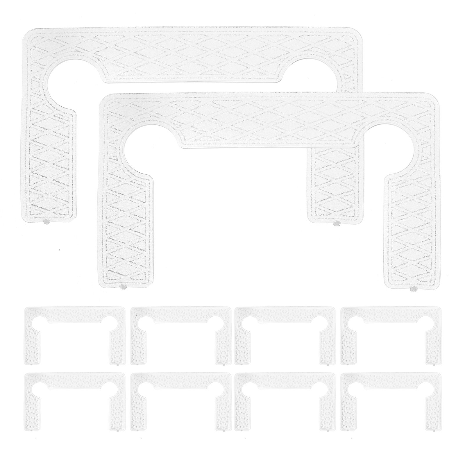 Glass Door Hinge - 40 個のガラスドアシャワーヒンジパッド透明グリッドデザイン滑り止め耐衝撃ガスケット交換キットゴム製浴室ドア