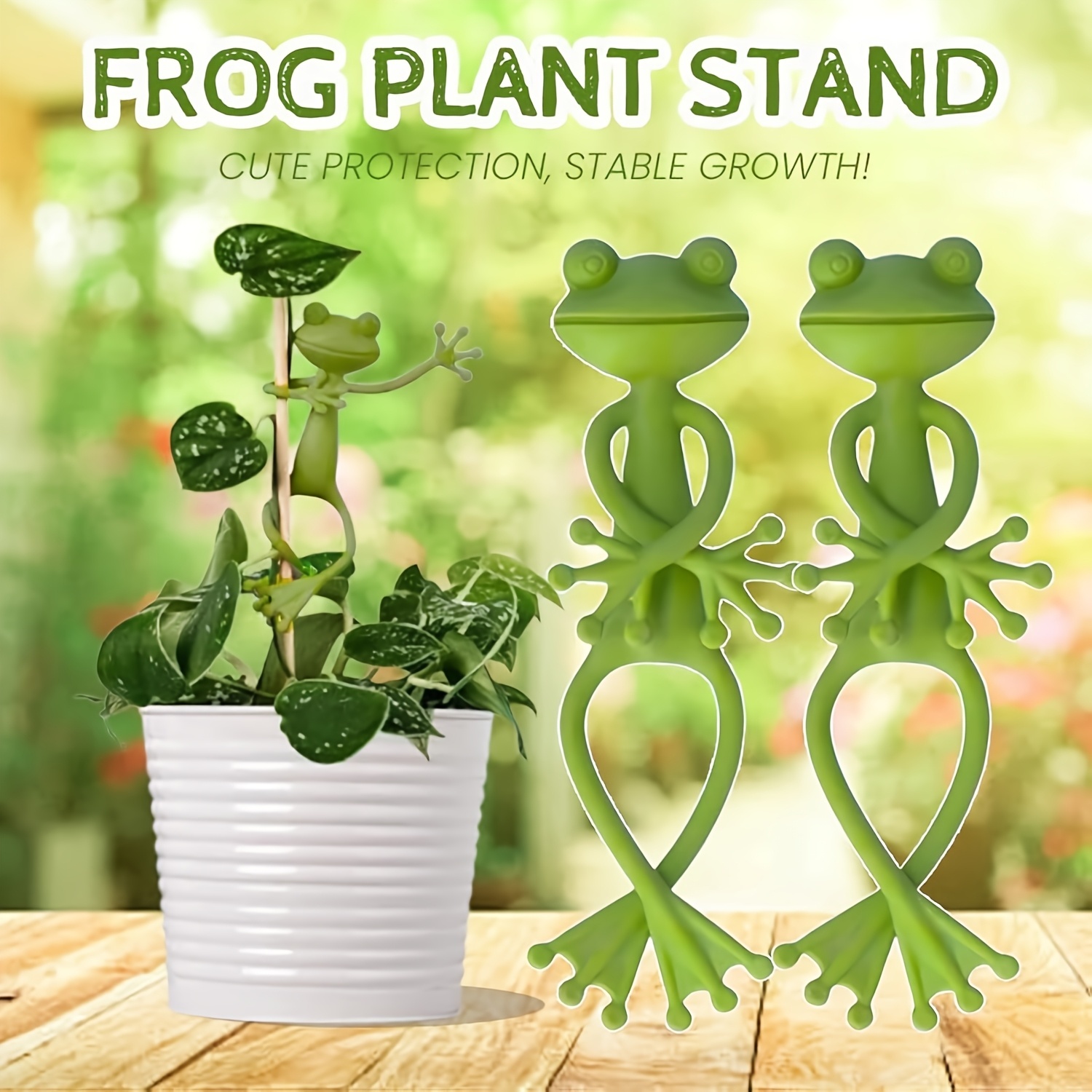 Vine Climbing Plastic - クリエイティブグリーンフロッグ植物固定クリップ、つる性植物固定クリップ、頑丈で耐久性のある、ガーデニング装飾ツール