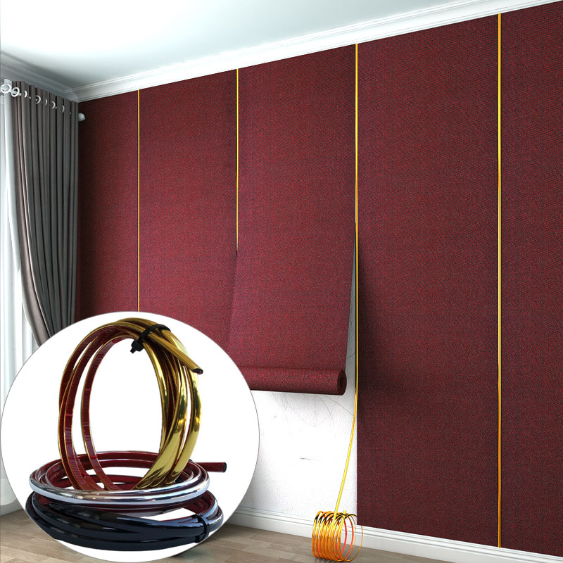 Pvc Panel Background - 美しいエッジのPVCゴールド自己接着剤,半円形のライン,壁の装飾,ミラー効果,新しい