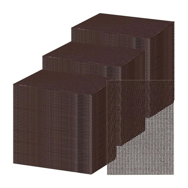 Screen Top Mesh - A25F-フラットトップグリドルクリーニング用 100パック 4X5.5インチ スクリーングリル用前処理済み研磨メッシュパッド