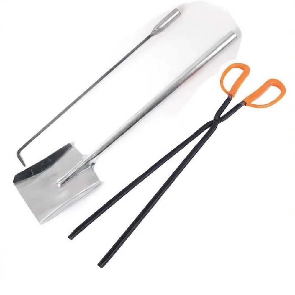 Feeding Tong Stainless - 暖炉清掃キット ステンレス製ファイヤーフック 給炭スコップ グラブトング 家庭用薪ストーブメンテナンス用