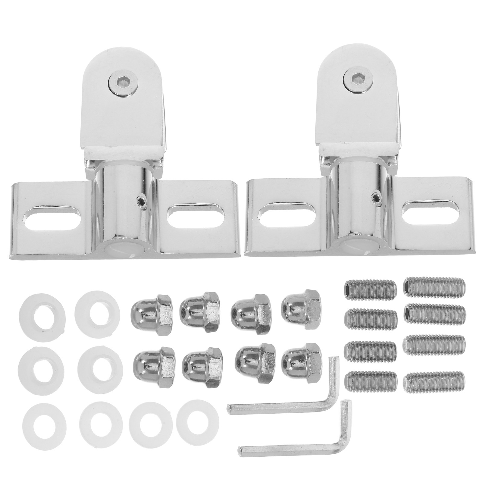 Glass Door Hinge - 2セット シャワードアピボットヒンジ フレームレスガラスドア用 高耐久合金製金具 滑らかで信頼性の高い操作性 浴室のアップグレード