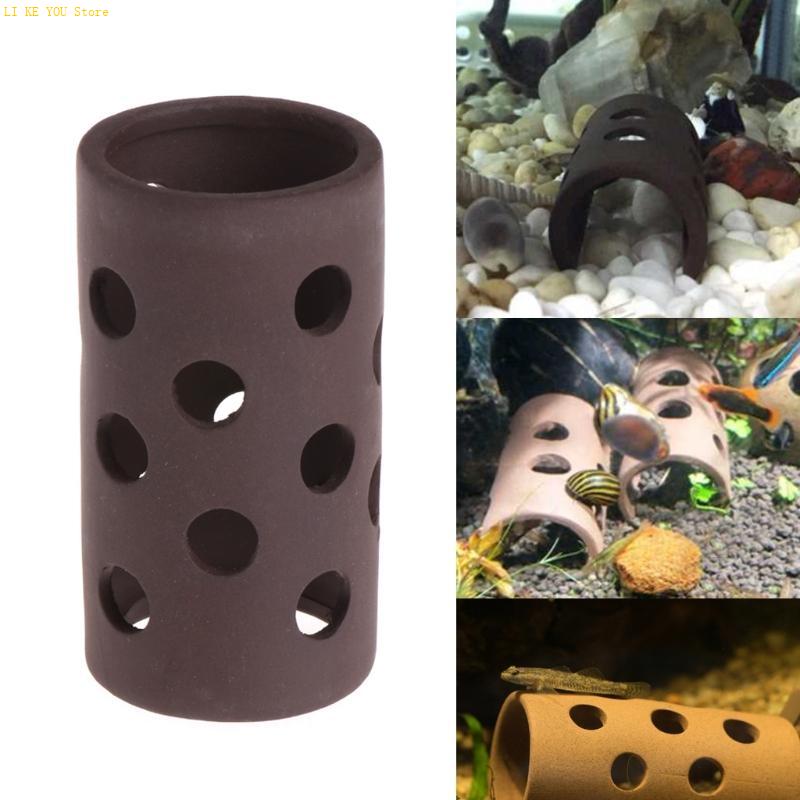 W3JE セラミック水族館装飾チューブ洞窟魚タンク風景アクセ - Hide Cave Ceramic のレビューと価格