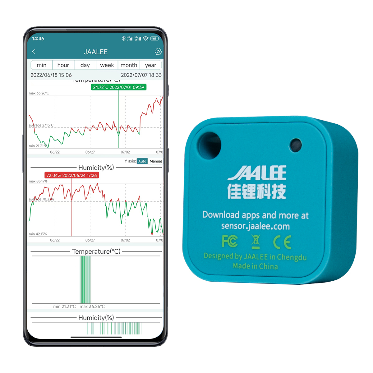 jaalee JHT 温度/湿度/露点/VPD センサー 温 - Digital Hygrometer Probe のレビューと価格