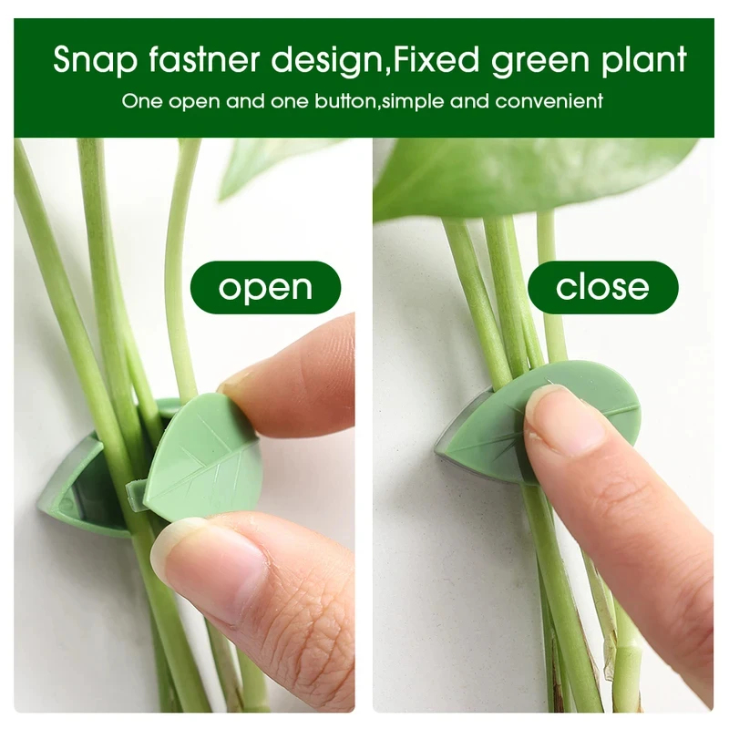 10-90 個植物固定クリップ自己粘着葉形の目に見えないフッ - Vine Climbing Plastic のレビューと価格