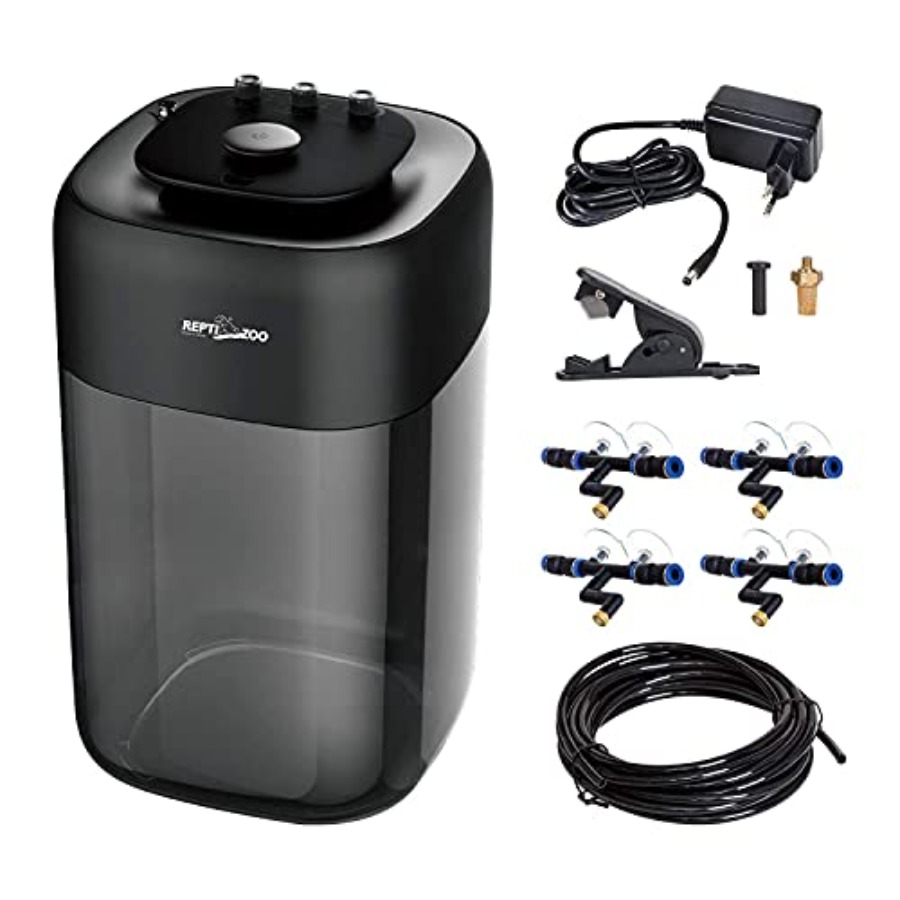 爬虫類テラリウム加湿器：10Lタンク、ステンレス製、黒色、超 - Misting Nozzle Reptile のレビューと価格