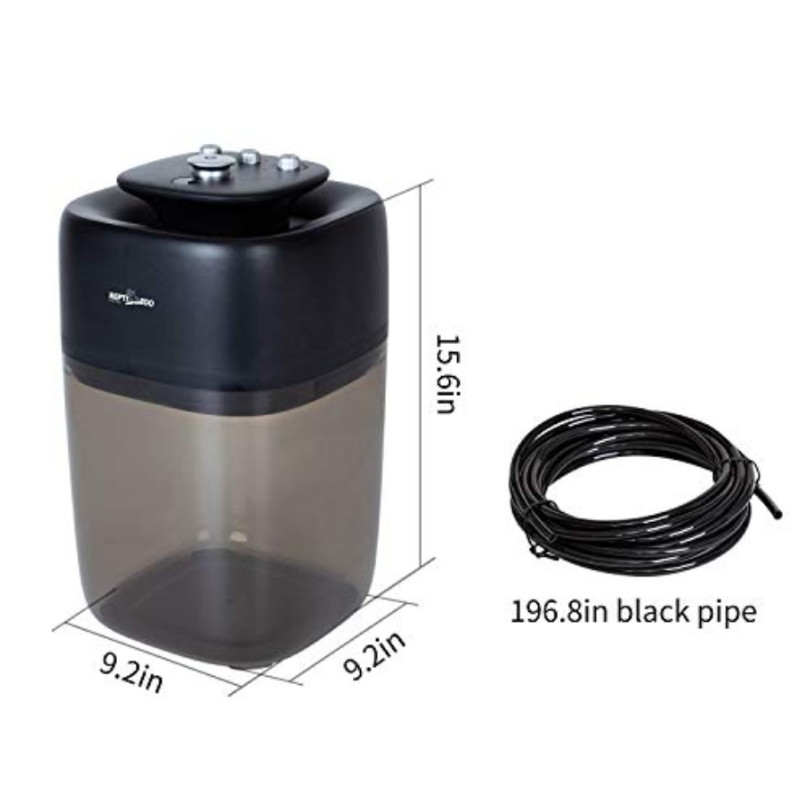 爬虫類テラリウム加湿器：10Lタンク、ステンレス製、黒色、超 - Misting Nozzle Reptile のレビューと価格
