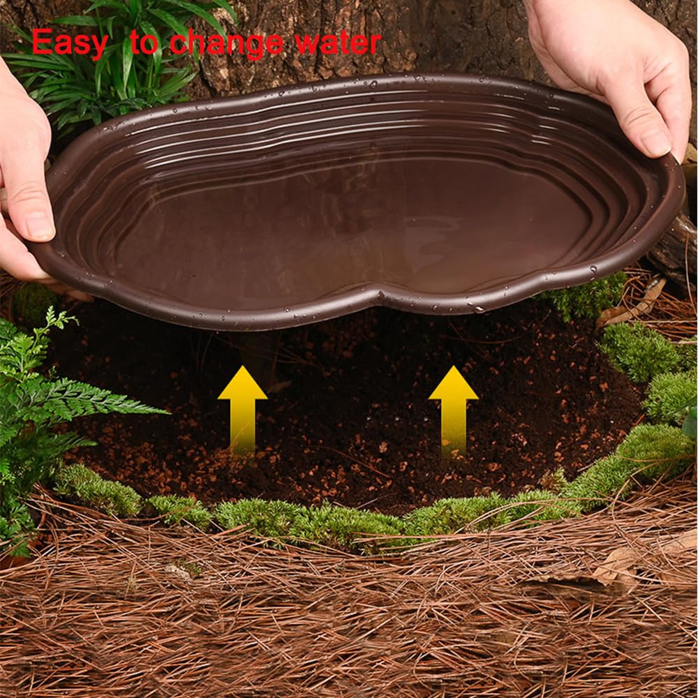 爬虫類用バスディッシュ 両生類の生息地 爬虫類用カメ用フィー - Water Dish Reptile のレビューと価格