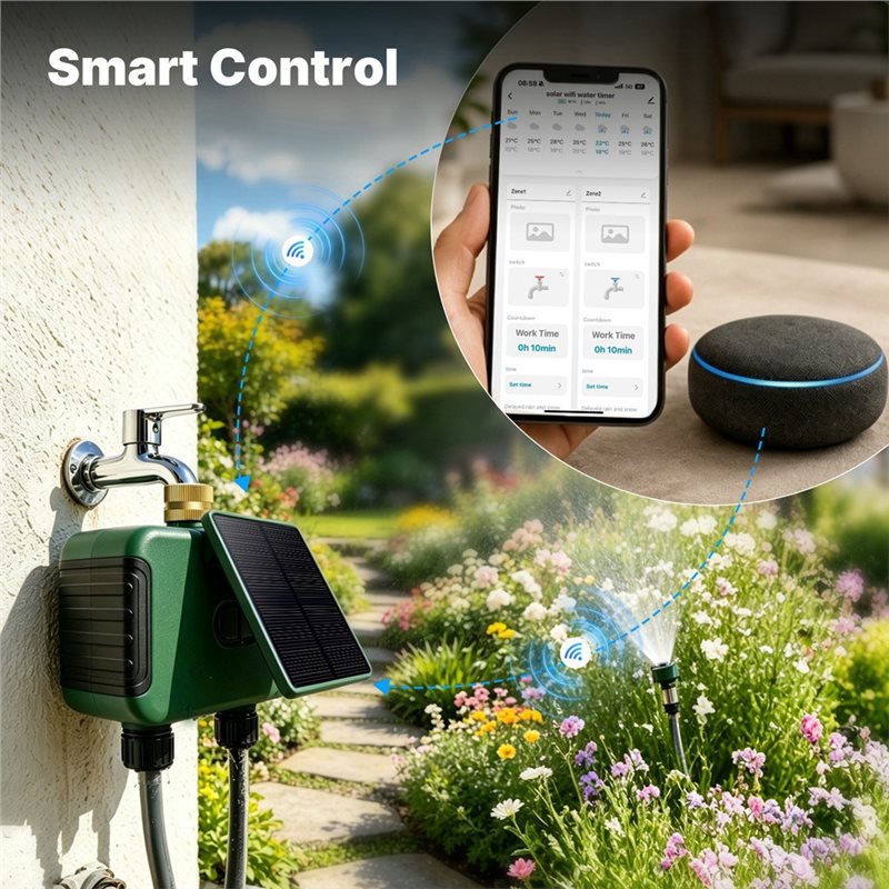 ABMR-Tuya Wifiスマートソーラーデュアルゾーン散 - Timer Dual Outlet のレビューと価格