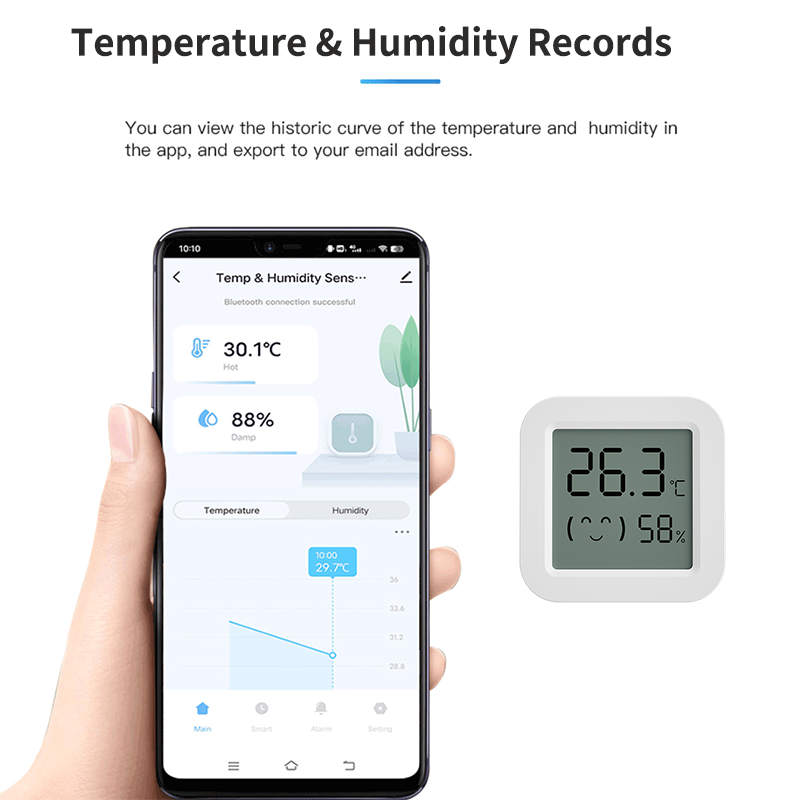 Tuya Zigbee 温度湿度センサー冷蔵庫センサーミニ  - Digital Hygrometer Probe のレビューと価格