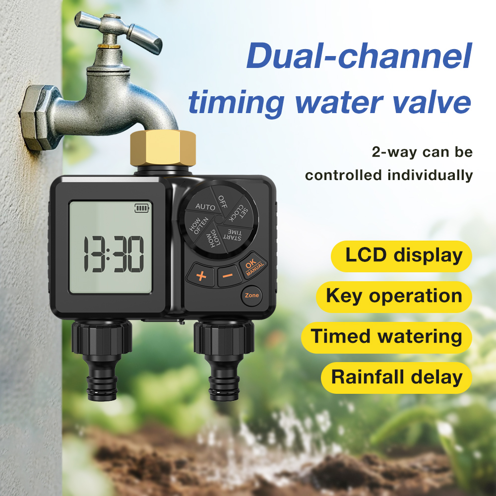 デュアルアウトレット自動スマート灌漑システム水タイマー散水蛇 - Timer Dual Outlet のレビューと価格