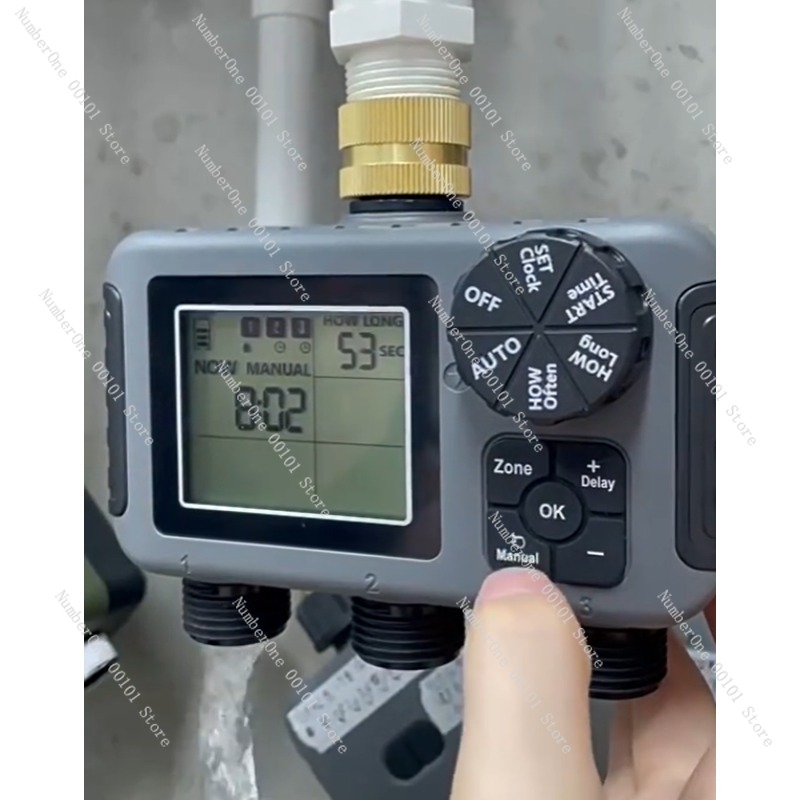 3口大型スクリーン自動灌漑タイマー、金属コネクター付き、デュ - Timer Dual Outlet のレビューと価格
