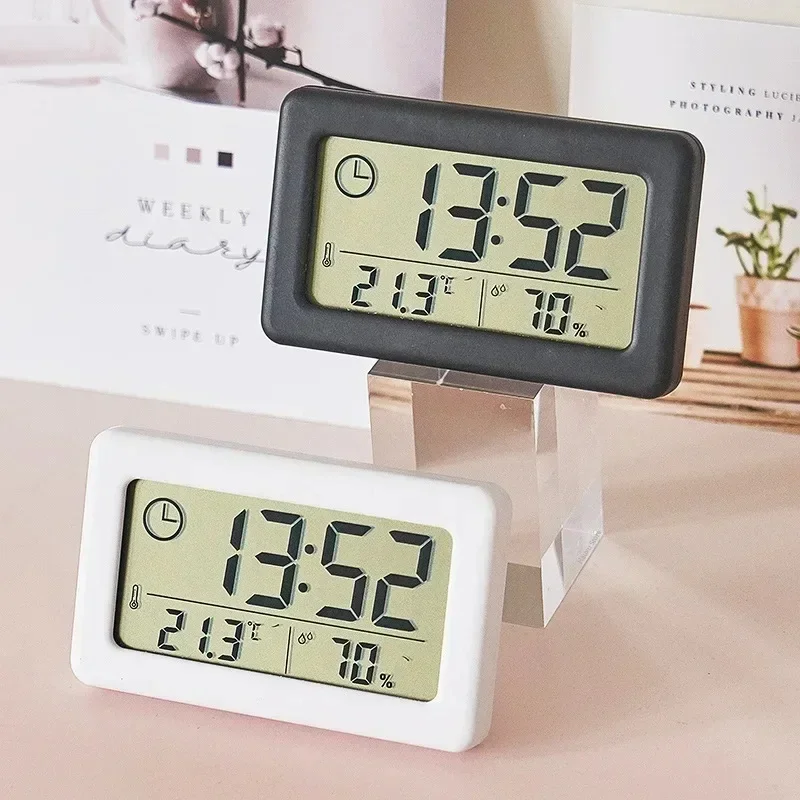 寝室の装飾用のデジタル目覚まし時計、寝室用の卓上時計LEDテ - Digital Hygrometer Probe のレビューと価格