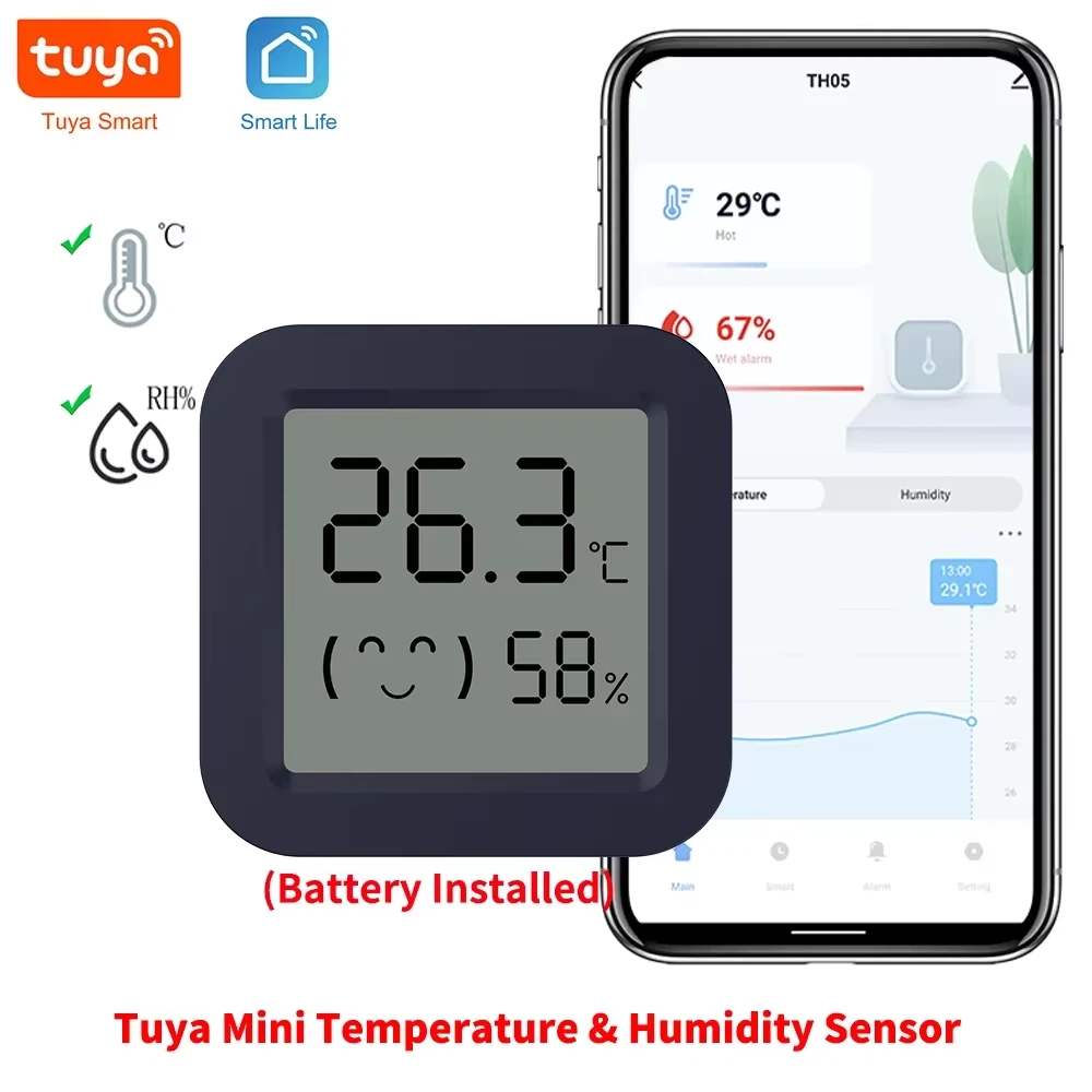 BT 温度湿度センサー ミニ LCD スクリーン スマート  - Digital Hygrometer Probe のレビューと価格