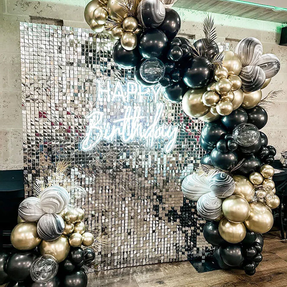 シルバースパンコール壁背景パネル 12/18/24 個シニー - Pvc Panel Background のレビューと価格